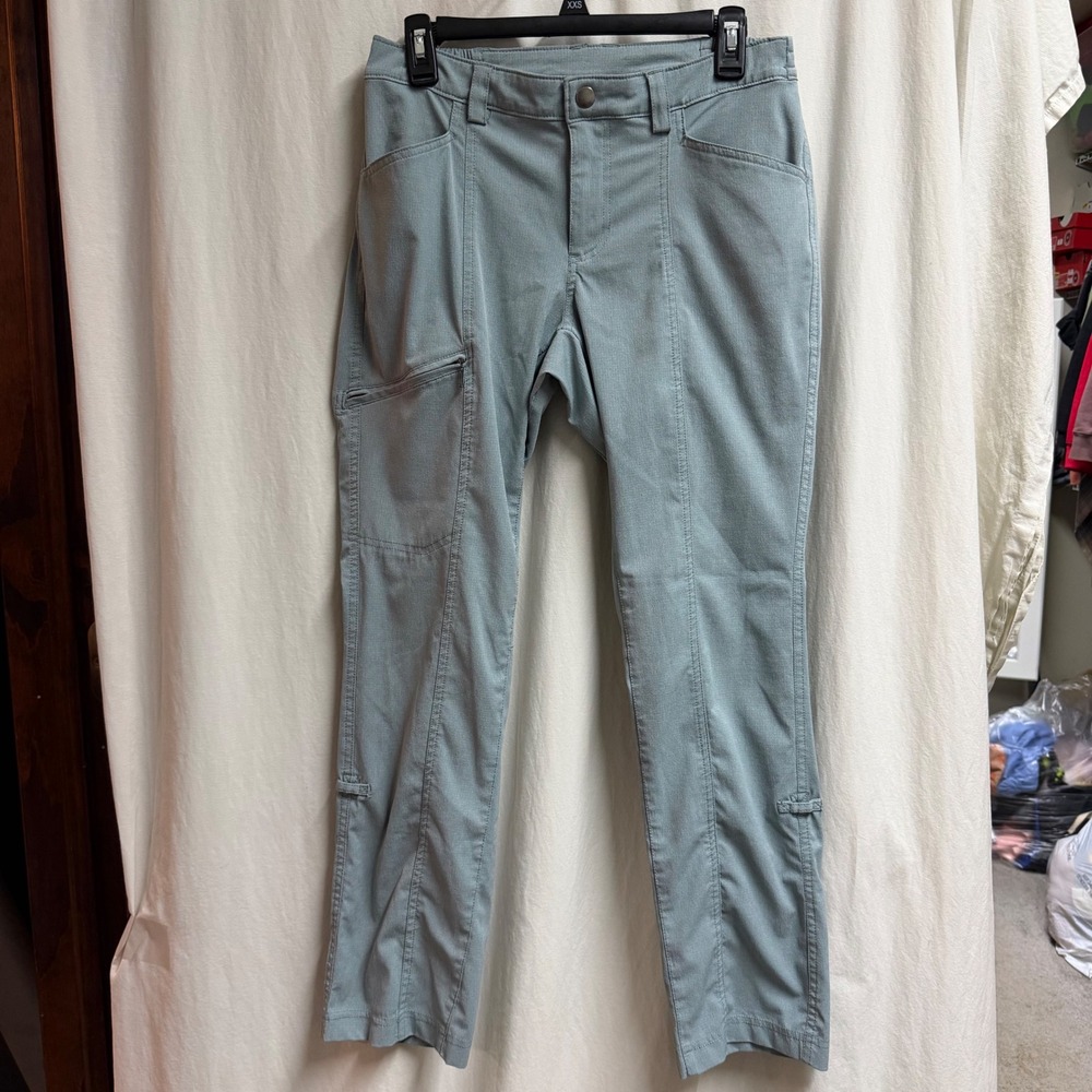 Duluth Trading Co Dry on the Fly Slim Leg Pants Blue Gray 6x29 Roll Tab Hiking